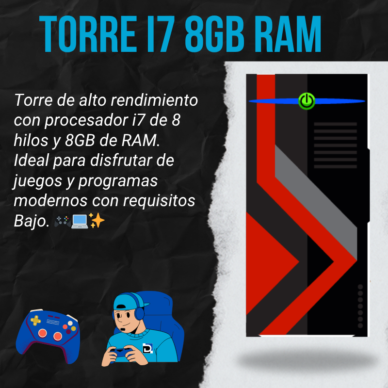 Torre i7 8gb RAM